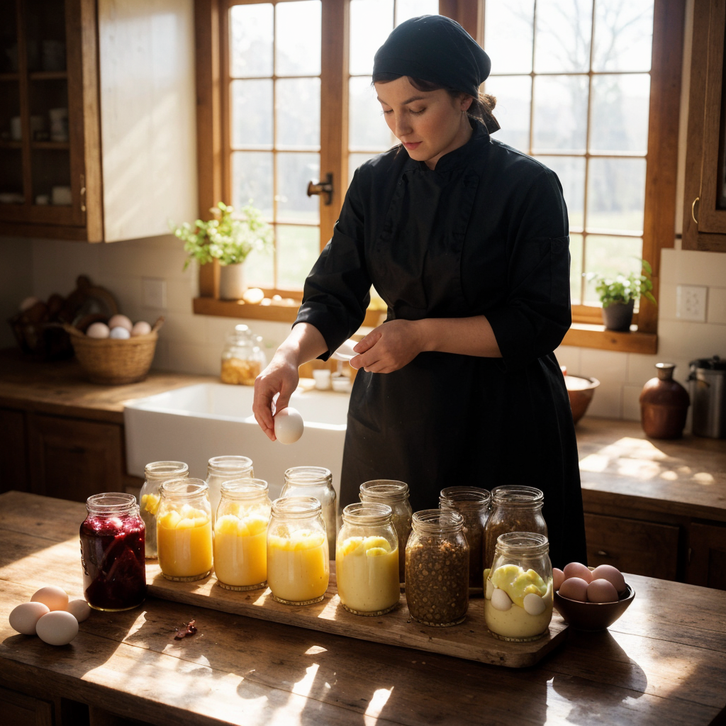 Amish Pickled Eggs Preparing